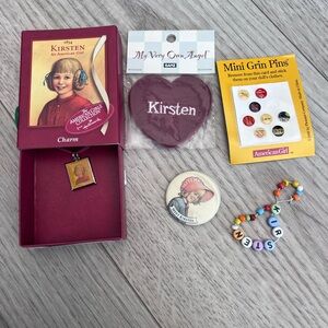 American Girl Doll Kristen Charm in Box Pins Patches Bracelet